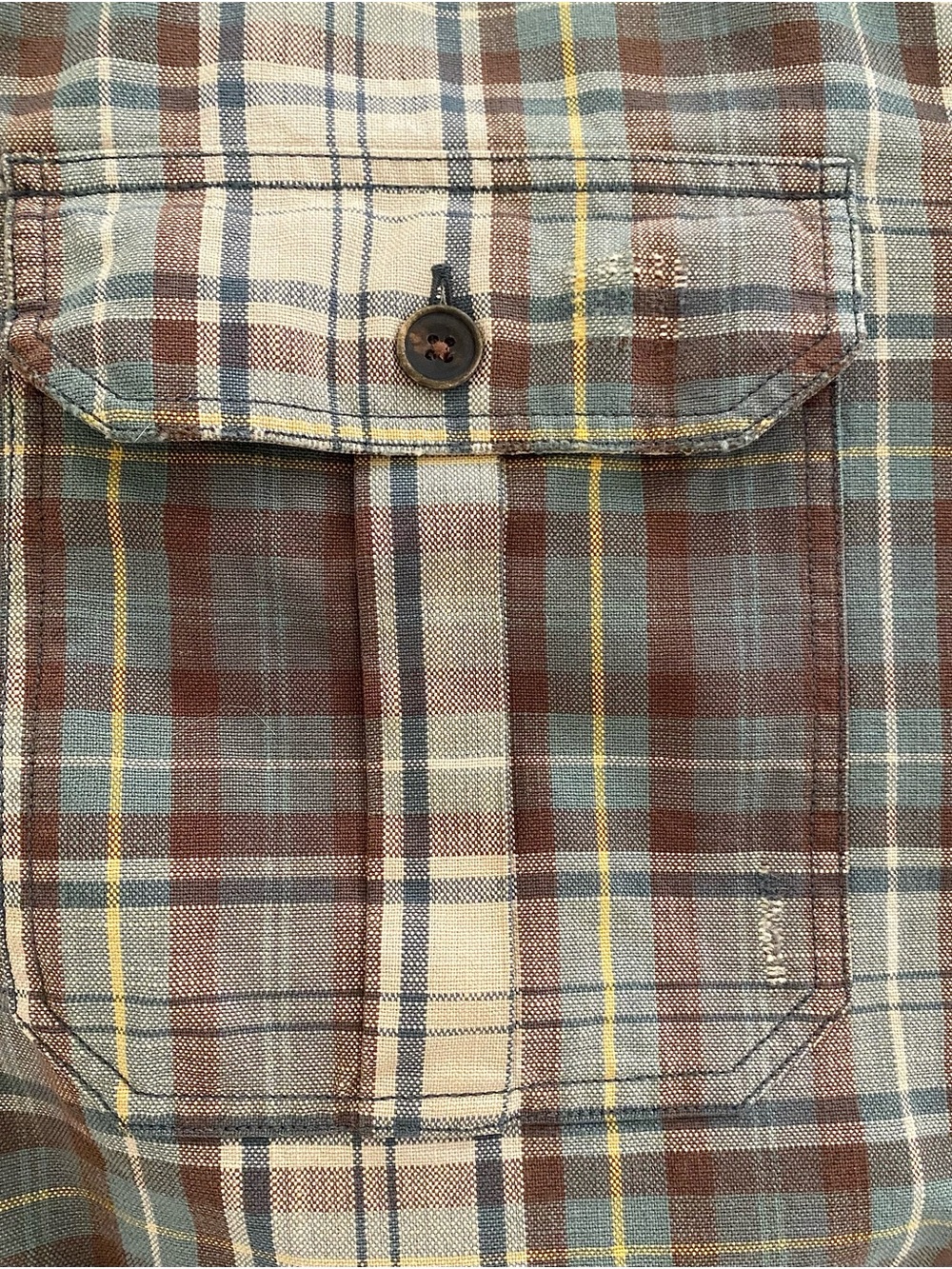 RRL Repaired Plaid Twill Work-shirt XL - Picture 12 of 13